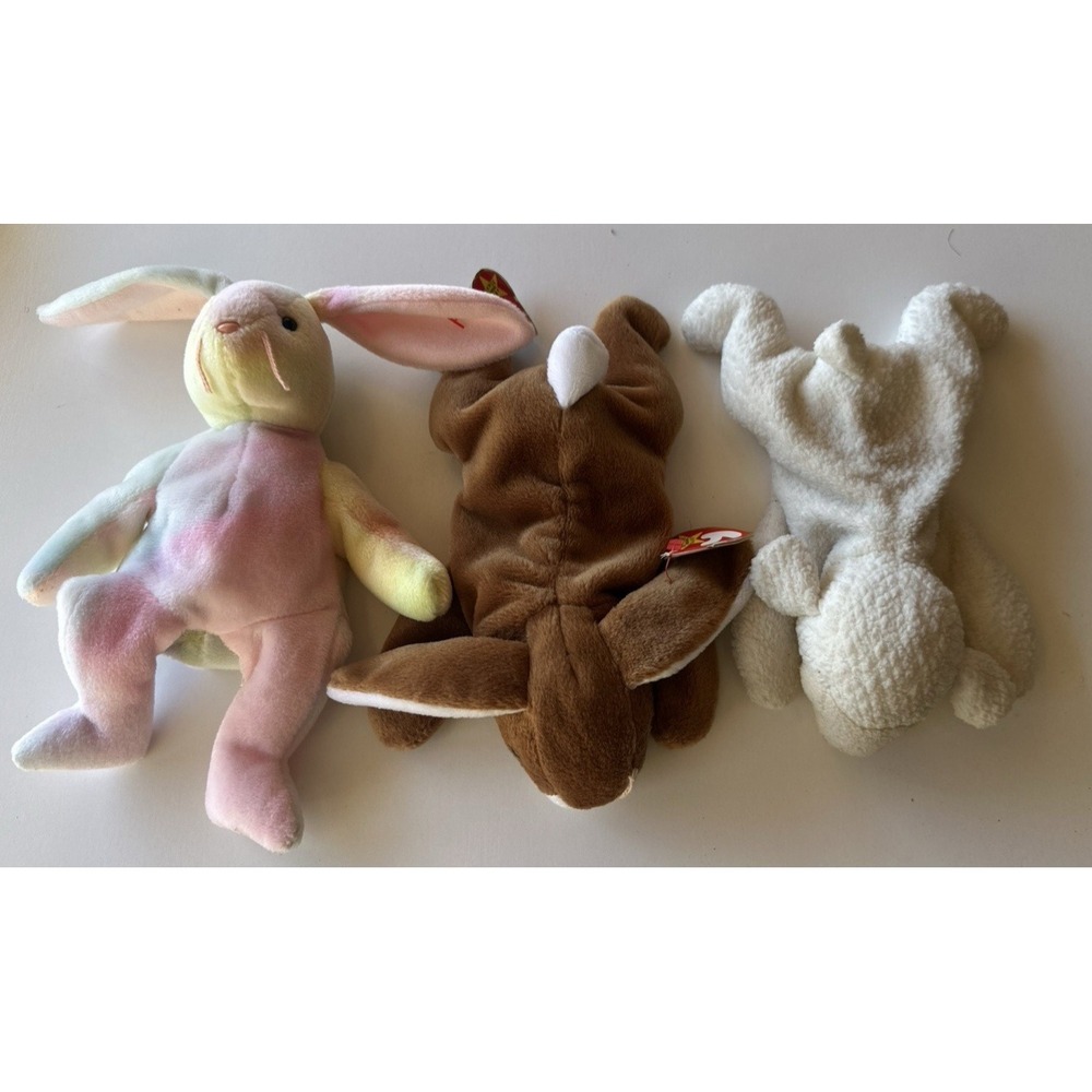 Set Of 3 1996 Ty Bunny Babies Vintage Easter Themed (17-5)